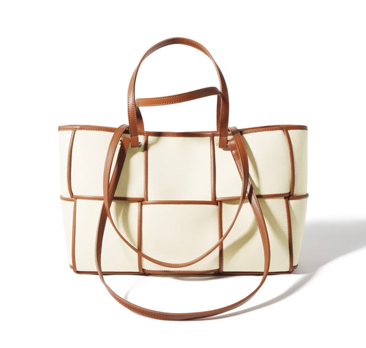 The Woven Tote - Tan